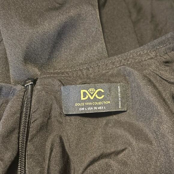 Dolce Viva Collection Collared Dress Black Size 36 - Picture 3 of 4